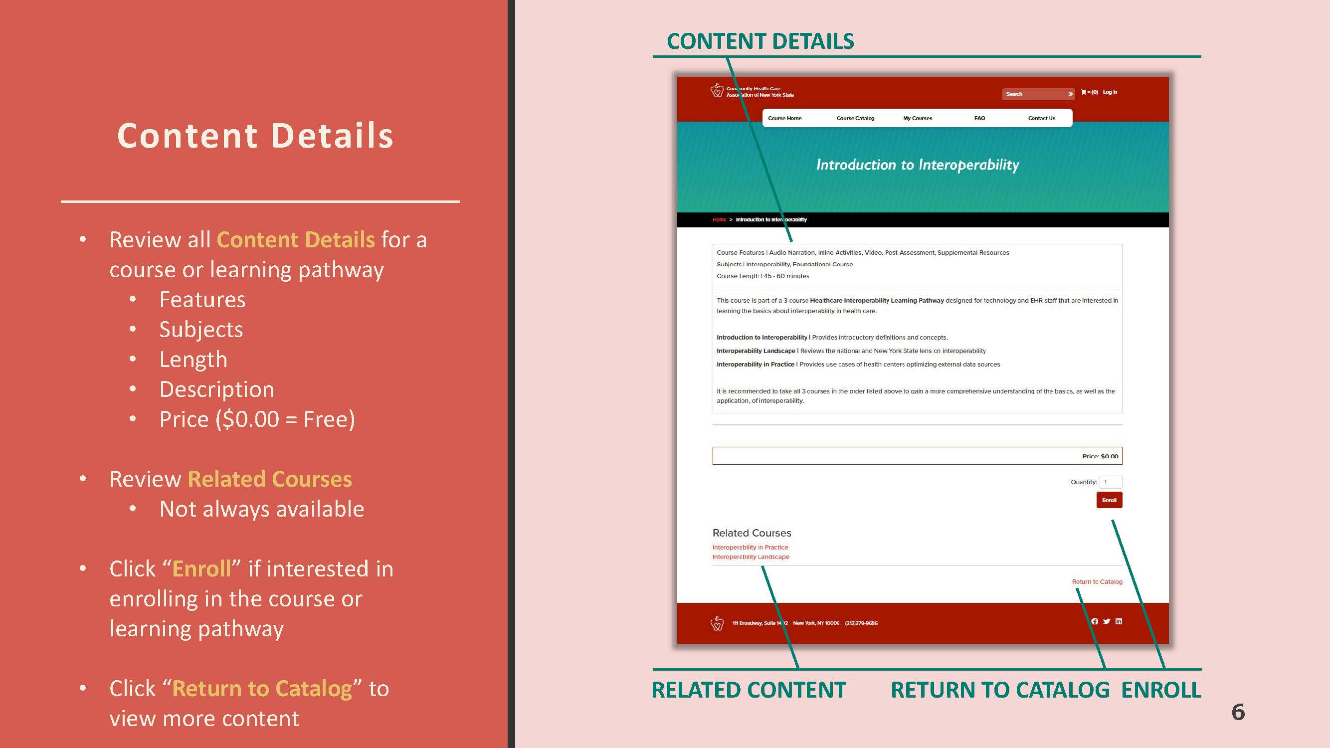 Course Catalog Tutorial Page 6